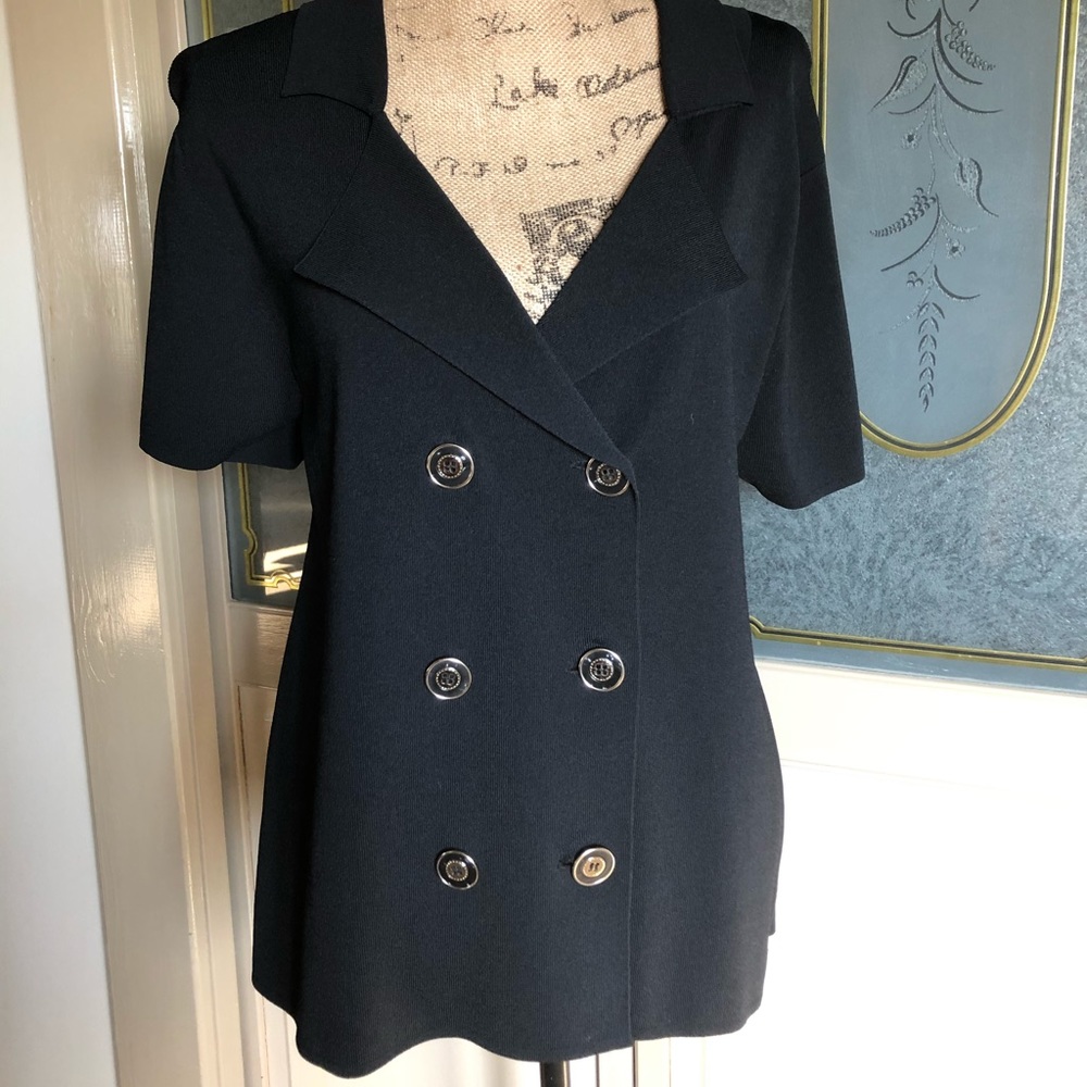 Women Black Sz 1X Cable and Gauge Top